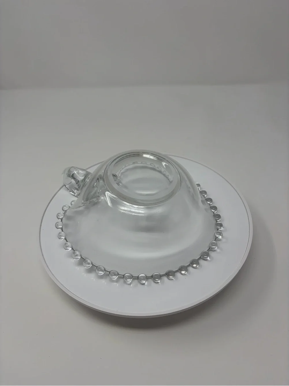 Vintage Imperial Candlewick Heart Shaped Bowl With Handle 5